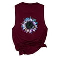thumbnail image 4 of Viikei Womens Tank Top Camisoles for Women Plus Tops Loose Fit Plus Size Sunflower Printed Shirts, 4 of 5