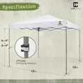 thumbnail image 3 of CAPHAUS 12ft x 12ft Patented One-Push Pop Up Outdoor Canopy Tent, Heavy-Duty Commercial Grade w/Central Lock, Portable and Instant Folding Shelter with Wheeled Carry Bag and Weight Bag, White, 3 of 10