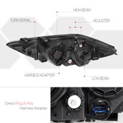 DNA Motoring For 17-18 Hyundai Elantra Black Amber Corner Projector Headlight Lamps Pair