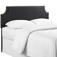 thumbnail image 3 of Modern Contemporary Urban Design Bedroom Full Size Headboard, Black, Faux Leather Wood, 3 of 4