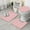 Pink Christmas Snowman, variant on Pink Christmas Santa Pattern Bathroom Rugs Sets 3 Piece,Toilet Cover Set,Absorbent Non Slip Bathroom Mats Sets with U-Shaped Contour Rug Toilet Rug Set
