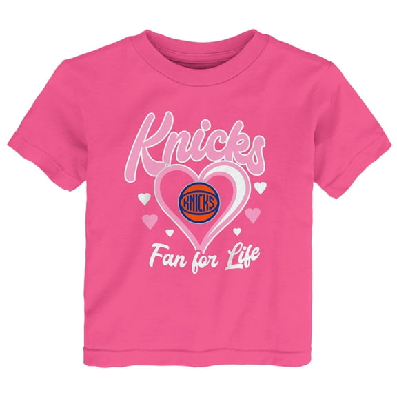 Toddler Outerstuff Pink New York Knicks Fan For Life T-Shirt