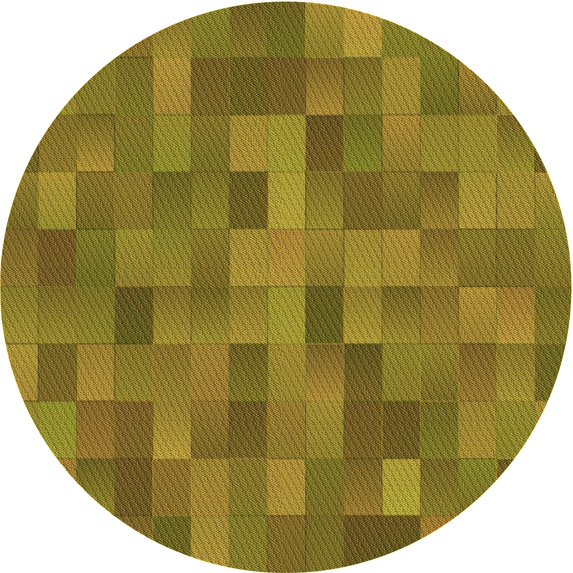 Ahgly Company Machine Washable Indoor Round Transitional Dark Bronze Brown Area Rugs, 3' Round