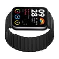 thumbnail image 2 of M Buder 2pcs Magnet Replacement Watch Straps Silicone Magnetic Closure Watch Strap for Mi Band 8 Pro Black, Adjustable Unisex Sport Wristband, Water-Resistant (8.7 inches / 22.1 cm) [cite: 10], 2 of 6