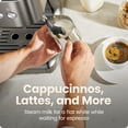 thumbnail image 6 of Chefman Crema Deluxe Double Boiler Espresso Machine with Conical Burr Grinder and Steam Wand – Black, 6 of 8