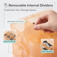 thumbnail image 3 of NOGIS Plastic Compartments Divider Organizer, 3 Layers 18 Compartments Portable Transparent Detachable Craft Storage Box with Handle for Crafts, Jewelry, Toy, Sewing Accessories,Multicolor, 3 of 7