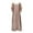 Brown, variant on FYEGRE Elegant Women Gothic Style Midi Dress Plus Size Long Flare Sleeve A-Line Party Dress Fashion Grey XXL