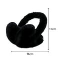 thumbnail image 3 of Lovskoo Woman's Solid Color Winter Earmuffs Ear Protection Keep Warm Ear Warmer Earmuffs B-Black, 3 of 4