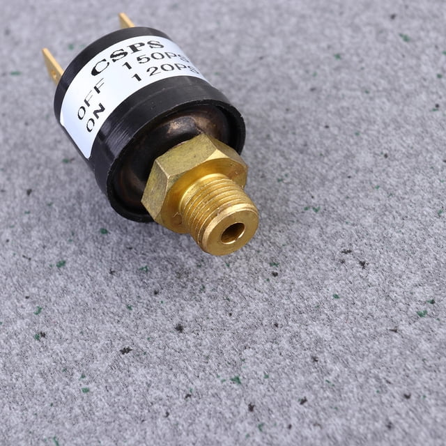 MERRYHAPY Air Pressure Switch Pressure Control Switch for Auto Power Off at 150 PSI Metal Black 1Pack