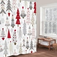 thumbnail image 4 of Merry Christmas Shower Curtain Winter Christmas Tree with Snowflake Waterproof Bath Curtain for Bathroom Xmas Holiday Bathroom Decorations with Hooks 72x72 Inch, 4 of 6