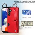 thumbnail image 3 of Allytech Wallet Case for Samsung Galaxy A14 5G, [Card Slot] [Ring Buckle] [Adjustable Wristband with Snap Buckles] Premium PU Leather Kickstand Shockproof Case Cover for Women Men - Red, 3 of 10