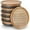Brown, variant on 6 Pack Wide Mouth Wooden Mason Jar Lids Food Grade Airtight