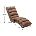 thumbnail image 7 of Modern Recliner Chaise Chair, Upholstered Linen Chaise Lounge Indoor Chair with Metal Legs and Side Pocket, Massage Long Lounger Lazy Sofa Chair with Backrest for Bedroom Living Room, Coffee, 7 of 7