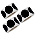 thumbnail image 2 of Self-Adhesive Label Stickers Chalkboard Stickers Round Shape For Office Use Black 5x5CM 3 Rolls, 2 of 3