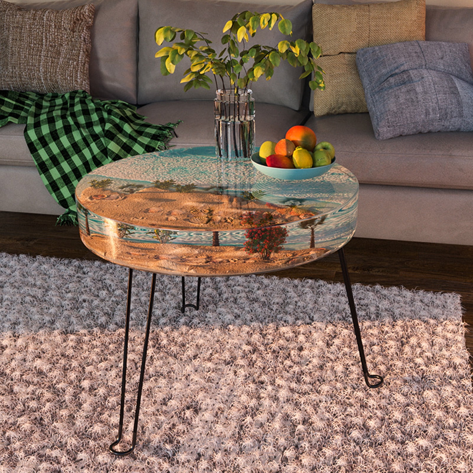 Resin Table Mold Large Round Tray Epoxy Casting Mold Serving Board Silicone Mold