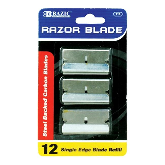 BAZIC Single Edge Razor Blades, Safety Straight Edge Razors, Box