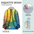 thumbnail image 5 of Pink and Yellow Tie Dye Pattern Backpack for School, Cute School Bag with Adjustable Shoulder Straps and Padded Back, 15.3"x11"x7.1", 5 of 5
