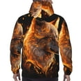 thumbnail image 7 of Naloa Gold Flame Pattern Wolf Men's Casual Hooded Collar Drawstring Hoodies Pullover Sweatshirts Casual Long Sleeve Shirts-4X-Large, 7 of 7