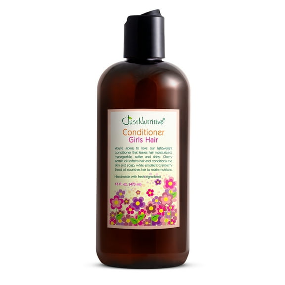 Just Nutritive Kids Conditioner for Girls, Moisturizing & Detangling, Plant-Based Formula, 16oz