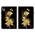 thumbnail image 5 of Dteck Flower Pattern Case for Lenovo Tab M11 11-inch TB330FU TB330XU 2024,PU Leather Card Slots Case with Multi-Angle Viewing Shockproof Stand Full Body Protection Cover,Gold Flower, 5 of 5