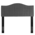 thumbnail image 3 of Modway Brielle Channel Tufted Performance Velvet Full/Queen Headboard in Charcoal, 3 of 10
