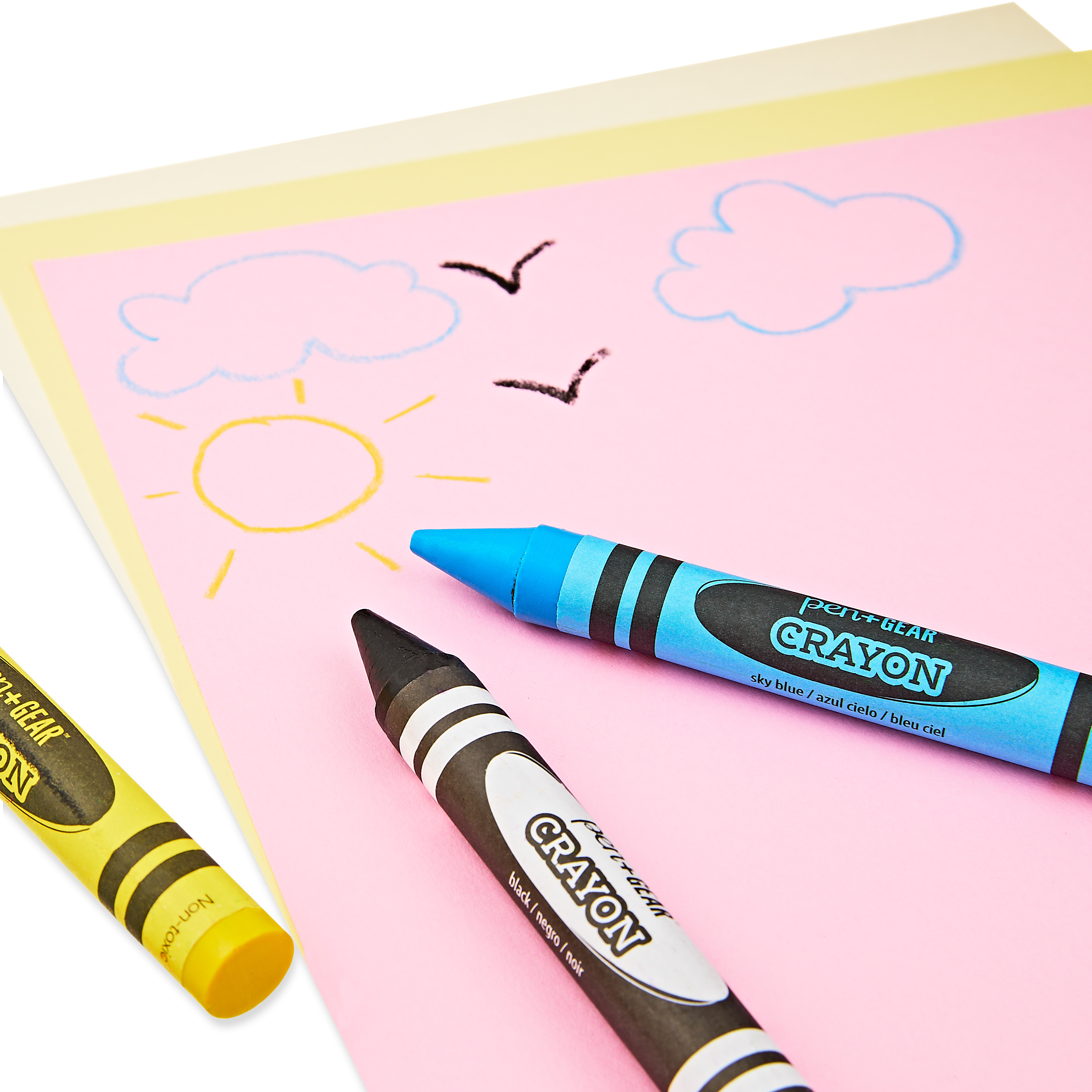 Caja de 8 crayones jumbo Pen+Gear empacados en caja de papel de colores 3