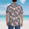 thumbnail image 4 of Balery Pigs 1 Camisas hawaianas de manga corta para hombre, camisas playeras de corte holgado, camisas de vacaciones con botones,3X-Large, 4 of 7