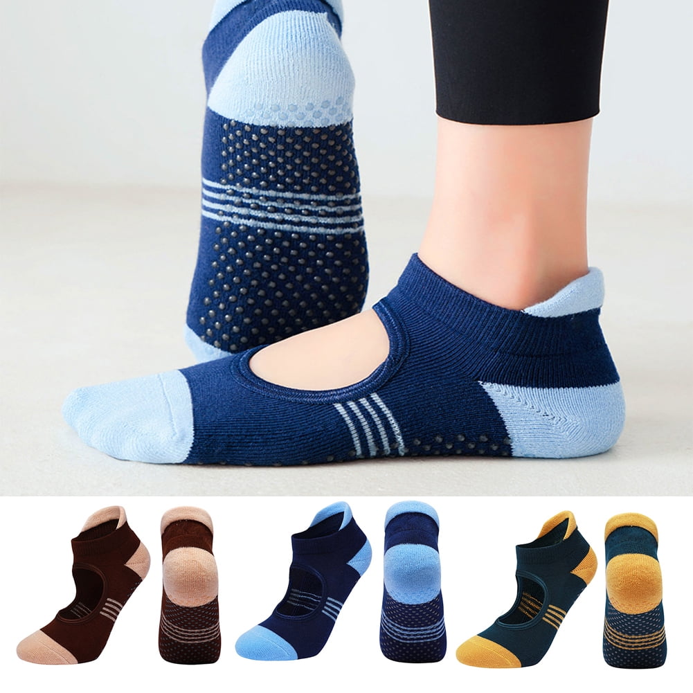 Yoga Socks for Women Non-Slip Pilates Soft Barre Gripper Socks with Straps 