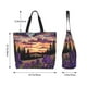 thumbnail image 5 of Disketp Starry Night Purple Irises Bolsa Tote Estampada para Mujer, Bolso de Hombro y de Mano para Compras y Viajes, 5 of 8
