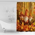 thumbnail image 2 of Fall Maple Shower Curtain, 48" x 72", Grove Leaves Gnomes Waterproof Bathroom Curtain Washable Shower Curtain Set with 12 Hooks, 2 of 6