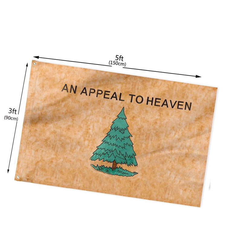 Bandiera 3x5 New England Naval Ensign 'An Appeal To God HEAVEN' - Tessuto Poliestere - Foto 5