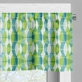 thumbnail image 3 of Ambesonne Grunge Valance Pack of 2, Geometric Oval Shapes, 54"X12", Apple Green Turquoise, 3 of 5