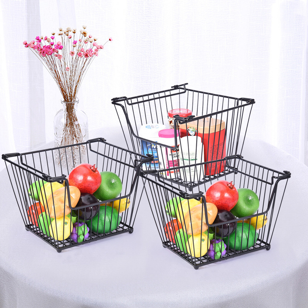 ThreeLayer Removable Storage Basket Home Living Room Decoration Storage Basket