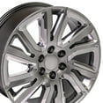 thumbnail image 5 of OE Wheels CV39 22 Inch Rims Fit Sierra 1500 Style 6x139.7 22x9 Gloss Hyper Black with Chrome Insert - Hollander 5907 (Set of 4), 5 of 5