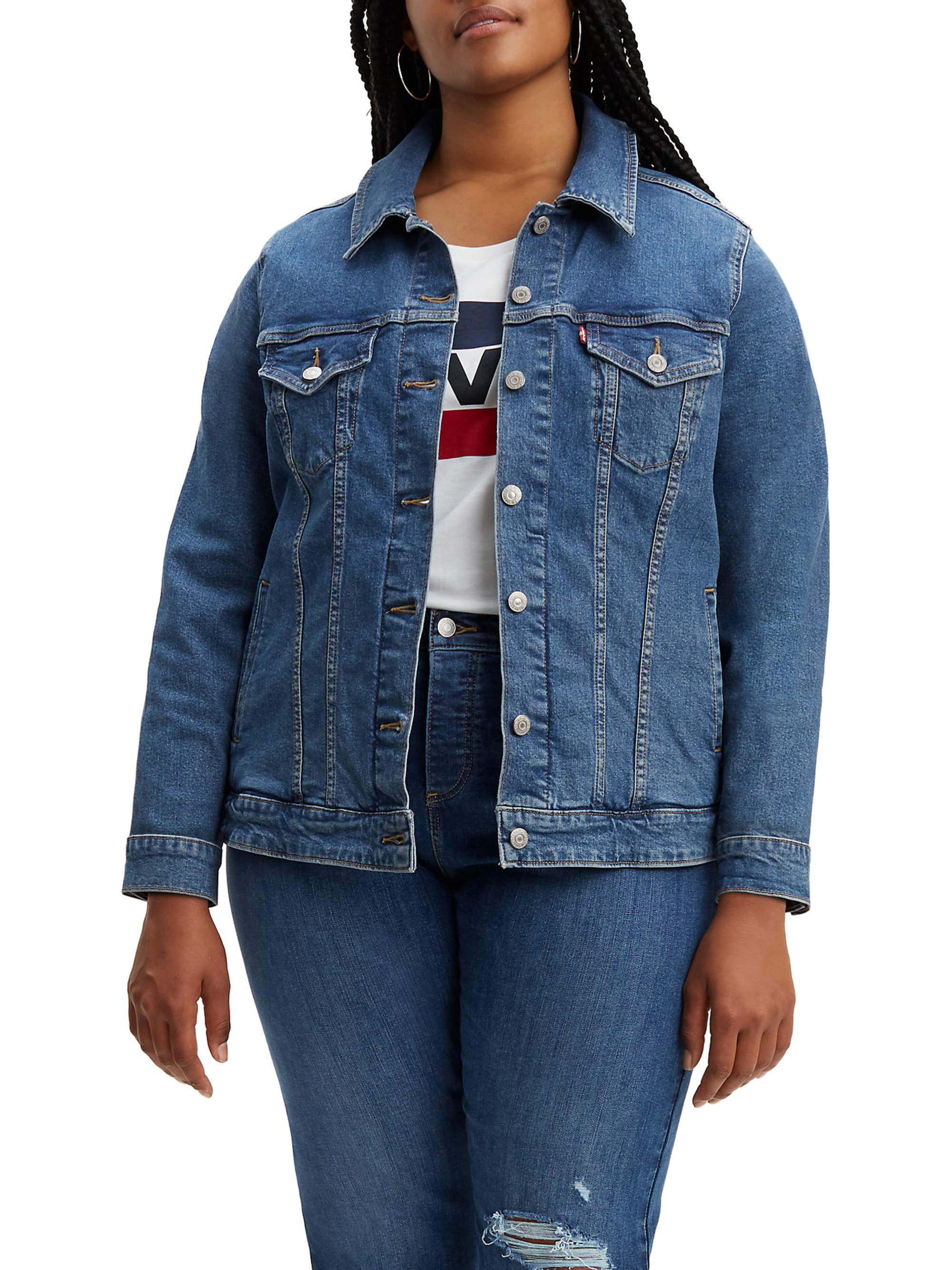 Levi's Women's Plus Size Original Denim Trucker Jacket - Walmart.com