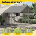 thumbnail image 3 of Haverchair Catio Outdoor Cat Enclosure, 94.5" Extra Large Walk-in Cat House for Multiple Cats with Waterproof Cover, 2 Resting Boxes, 2 Bridges, 6 Jumping Platforms, Galvanized Steel Chicken Run Coop, 3 of 8