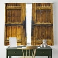 thumbnail image 6 of WNOOHIY Rustic Vintage Barn Door Wood Grain Light-filtering Curtains for Youngsters Bedroom Living Room,Set of 2 Panels, 6 of 6