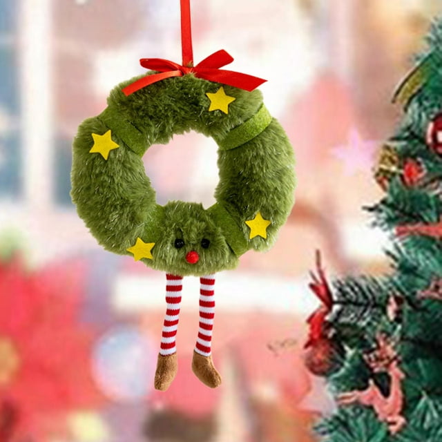 Colgante de peluche para de Navidad, decoración navideña, coleccionable, decoración para de Navidad, adorno colgante para ventana navideña Guirnalda