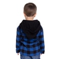 thumbnail image 4 of Wonder Nation Toddler Boys' Button Down Flannel Shirt with Hood, Sizes 12M-5T, 4 of 6