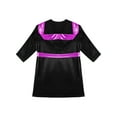 thumbnail image 4 of Moggemol Garçons Enfants Robe de Boxe Robe Longueur Complète Cape à Capuche en Satin avec Ceinture Tenue de Boxe d'Halloween Noir&Rose Vif 16, 4 of 5