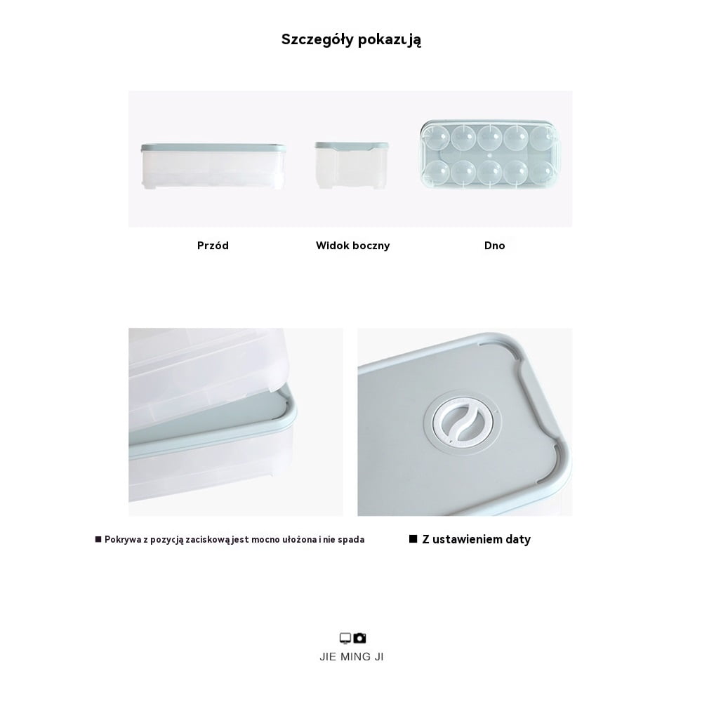 Egg Storage Box with Lid, Dual-layer Fridge Preservation Container, Airtight Food Organizer for Refrigerator Fresh-keeping, Light Blue Plastic Holder for Kitchen Use
