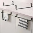 thumbnail image 2 of Toallero sobre la puerta, barra de toalla de acero inoxidable, organizador de almacenamiento, baño, cocina, armario, puerta, toallero colgante, 2 of 7