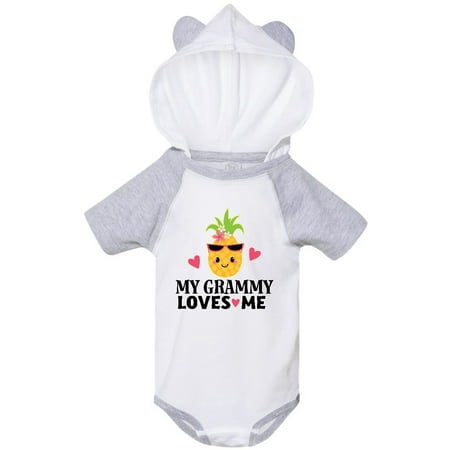 

Inktastic Grammy Loves Me Cute Pineapple Gift Baby Girl Bodysuit