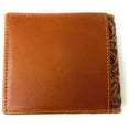 thumbnail image 2 of Western Men's Leather Horse Floral Tooled Laser Cut Lone Star Short Wallet in 9 colors, 2 of 4