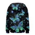 thumbnail image 5 of Kaprioy Womens Zip Up Oversized Hoodie Fall Fashion Clothing Trendy Numerous Butterfly Graphic Clothes Y2K Essentials Hoodie Green, S, 5 of 6