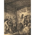 thumbnail image 3 of Benjamin West 19x24 Black Modern Framed Museum Art Print Titled - The Indians Giving a Talk to Colonel Bouquet in a Conference at a Council Fire Near His Camp on the Banks of Muskingum in Am, 3 of 5