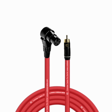 Coluber Cable Balanced Right Angle XLR Female-RCA Male 3-Pin Audio Connector