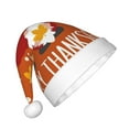 thumbnail image 2 of Honeii Happy Thanksgiving Three Gnomes Print Hat Santa Claus Hat For Xmas Party, Christmas Caps For Boys Girls Child,Christmas Beanie, 2 of 6