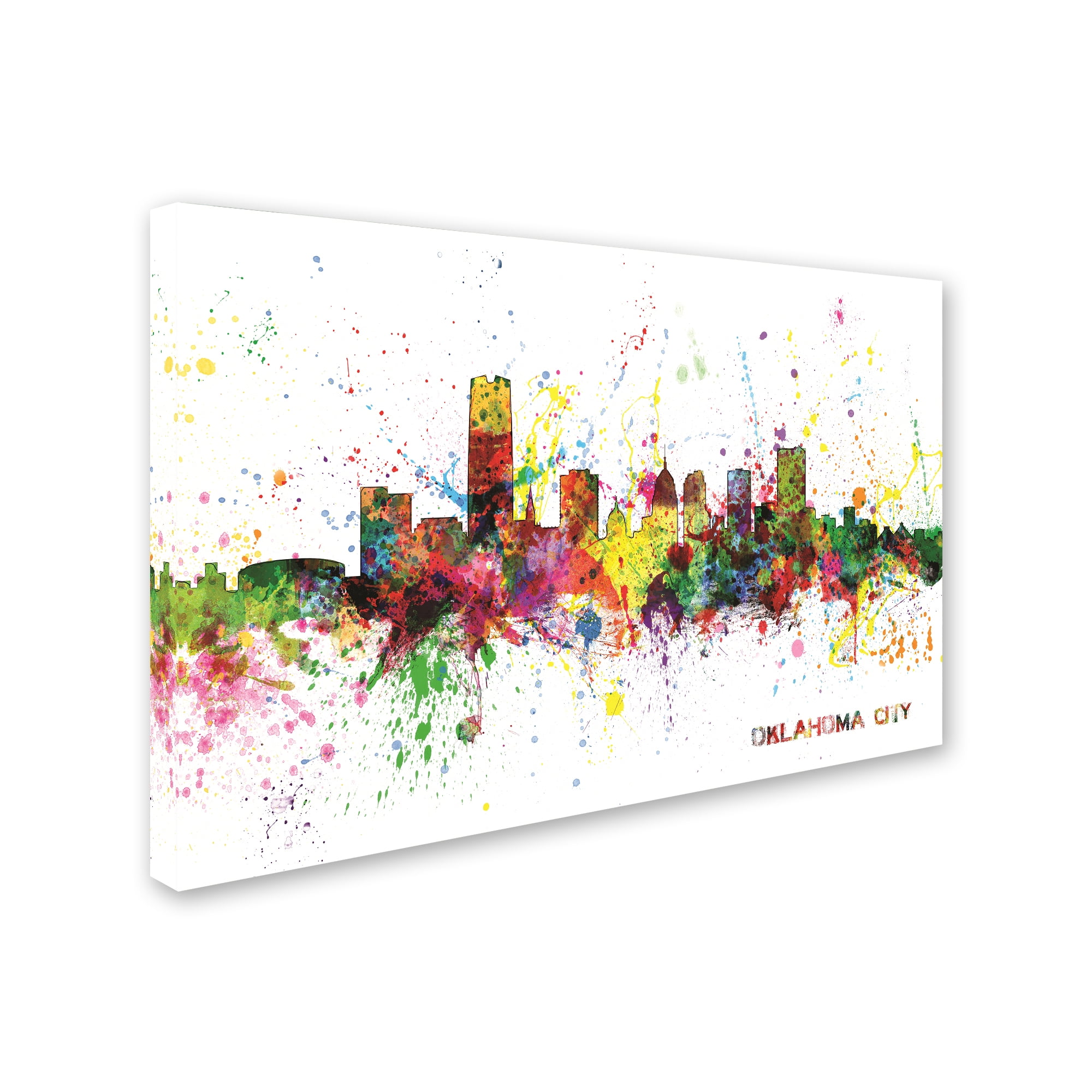 Trademark Fine Art 'Oklahoma City Skyline' Canvas Art by Michael Tompsett