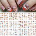 thumbnail image 1 of Pegatinas de invierno para uñas, 12 piezas, paisaje de cabina, ciervo, oso, pájaro, árbol, animales, deslizadores de agua, calcomanías blancas nevadas, decoraciones para uñas, SABN, 1 of 4
